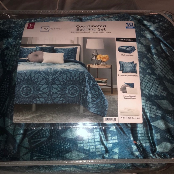 Mainstays Bedding Mainstays Bedding Set Full Size Teal Pieces